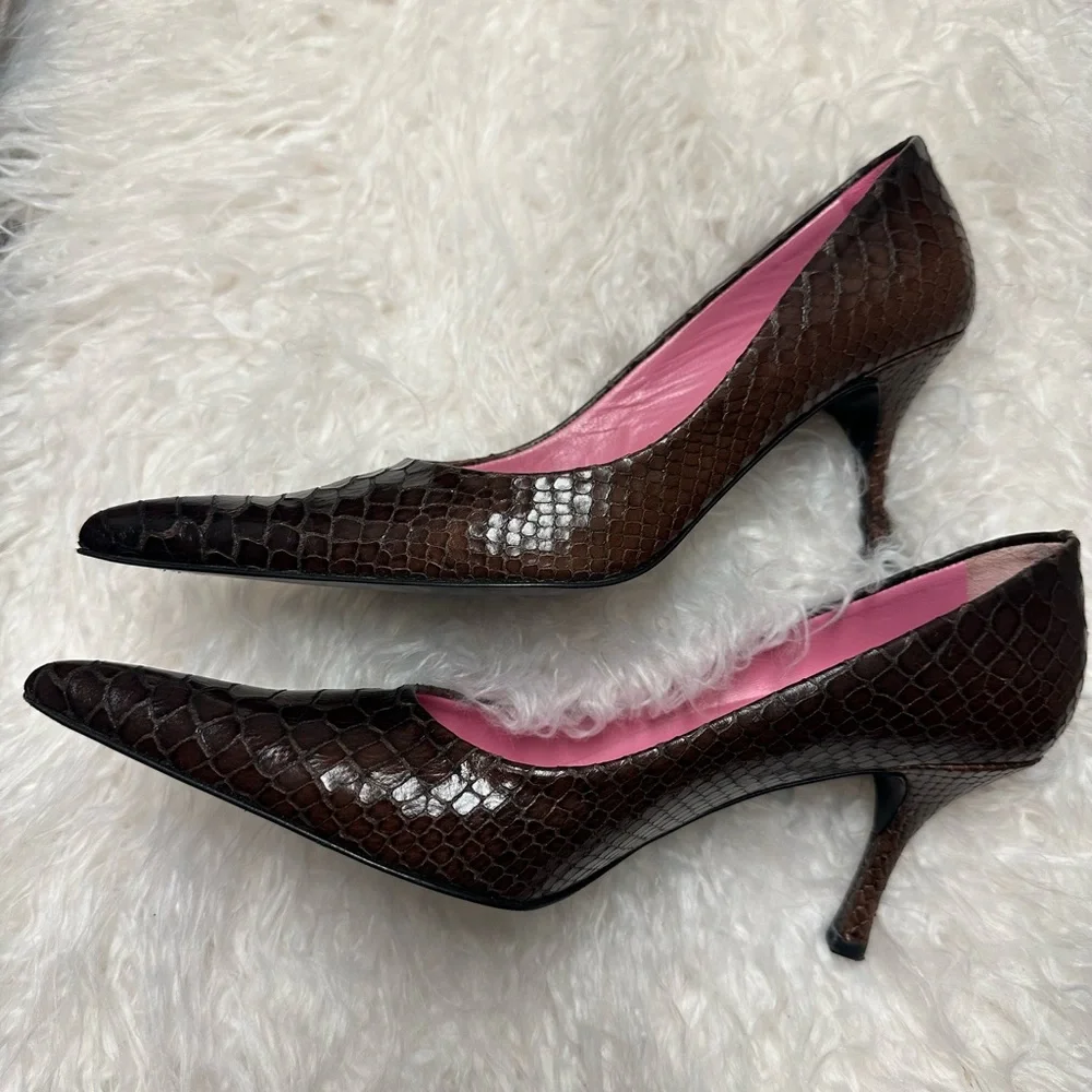 Charles David “Loyal” Snakeskin Heels - Picture 2 of 7